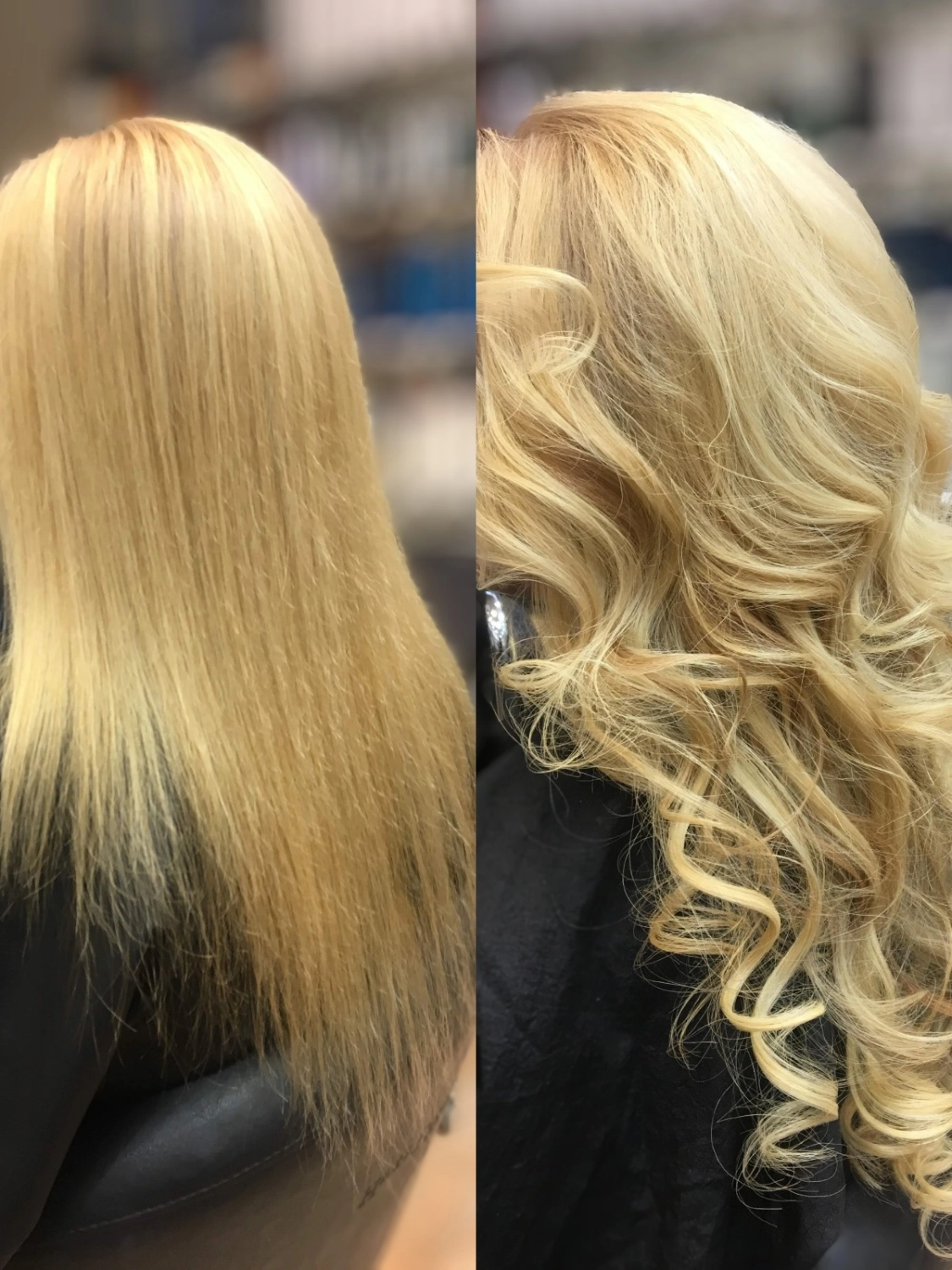 Haarbehandlung Vorher-Nachher-Bild vom Kleinen Friseuratelier