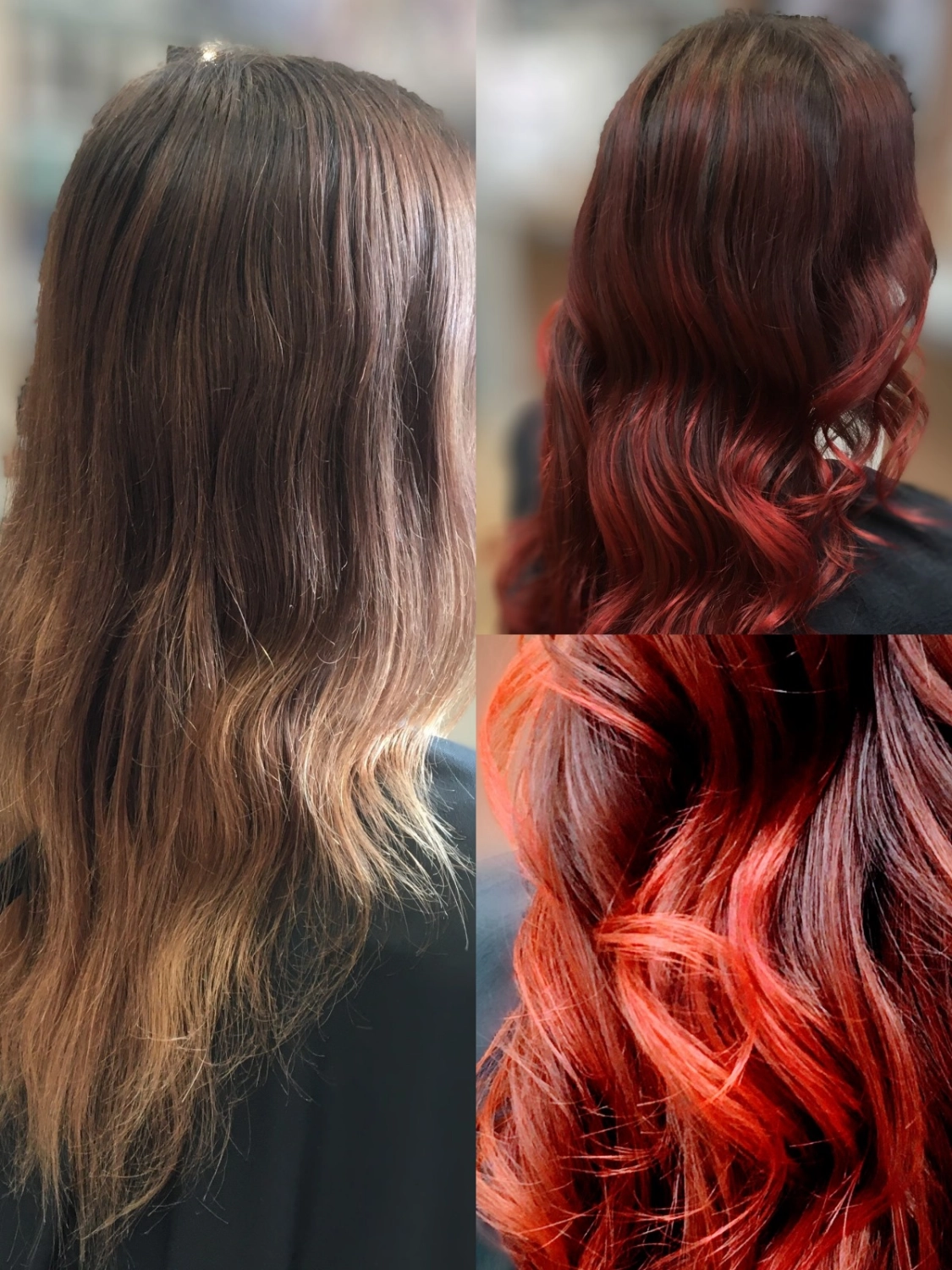 Haarbehandlung Vorher-Nachher-Bild vom Kleinen Friseuratelier