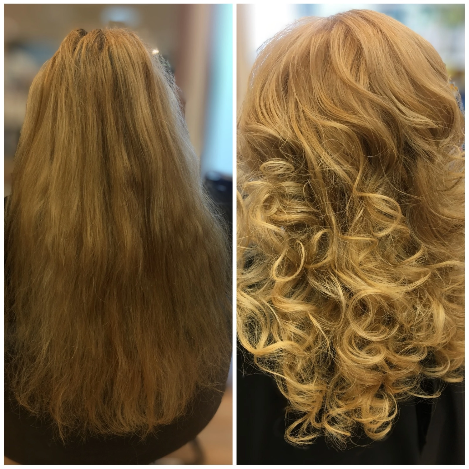 Haarbehandlung Vorher-Nachher-Bild vom Kleinen Friseuratelier