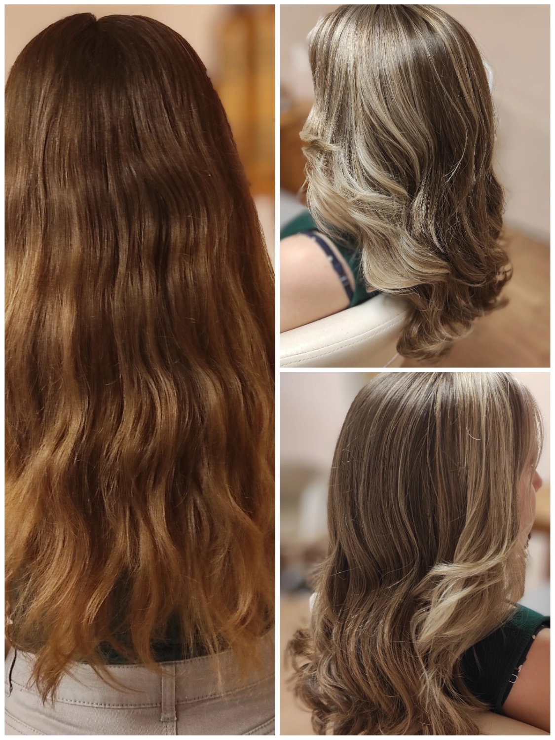 Haarbehandlung Vorher-Nachher-Bild vom Kleinen Friseuratelier