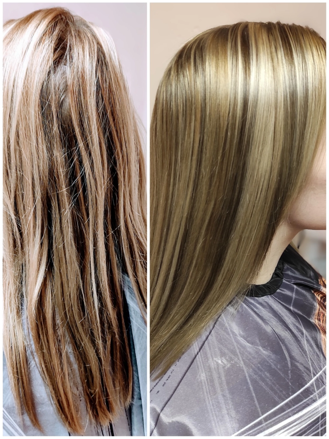 Haarbehandlung Vorher-Nachher-Bild vom Kleinen Friseuratelier